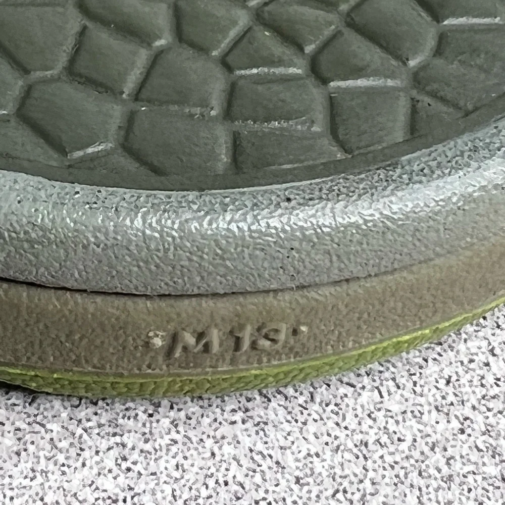 CHACO Gray Green Thongs Slides Sandals Flats Casual Shoes sz 13
